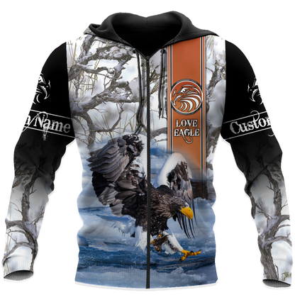 Personalized Name Eagle 3D All Over Printed Shirts For Men and Women