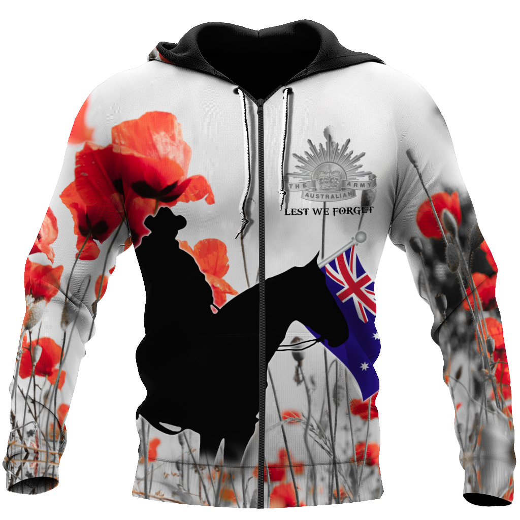 Premium Unisex Hoodie Remember Anzac Day ML