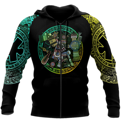 Gods of Mesoamerica - Tezcatlipoca Aztec Mexican 3D All Over Printed Unisex Shirts