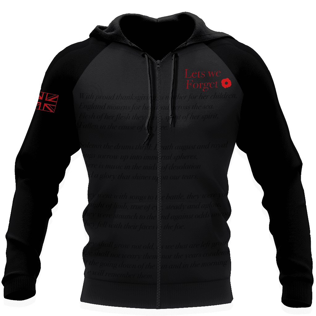 Remembrance Day Lest We Forget 3D All Over Printed Unisex Shirts
