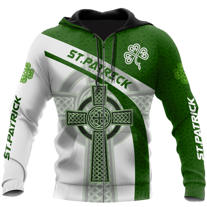 Irish Celtic Knot Cross St.Patrick day 3D Design print shirts