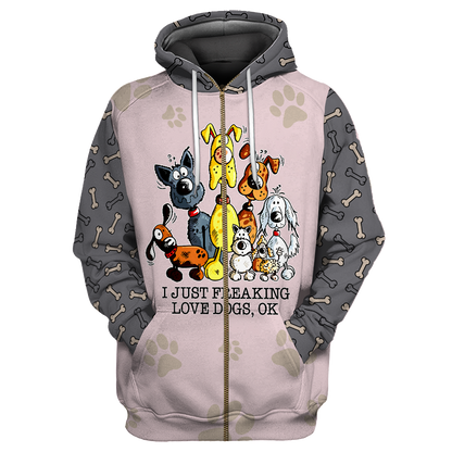 3D All Over Printed Dog Make Me Happy Unisex Shirts XT