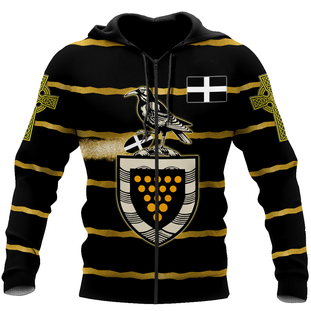 Premium 3D Printed Unisex Cornwall Rugby Shirts MEI