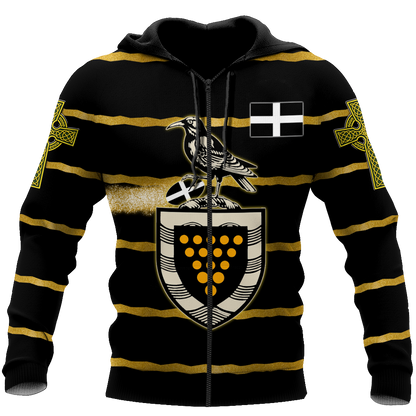 Premium 3D Printed Unisex Cornwall Rugby Shirts MEI