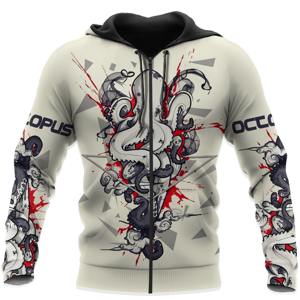 Premium Unisex Hoodie Octopus Vector Design ML