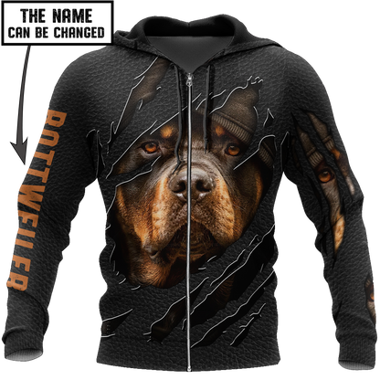Rottweiler 3D hoodie shirt for men and women custom name ver2