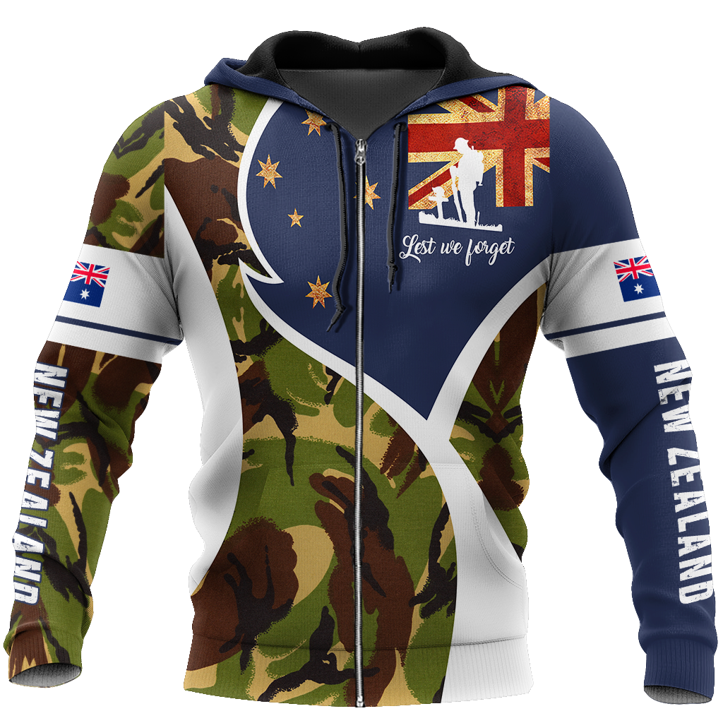 Premium Lest We Forget New Zealand Veteran 3D All Over Printed