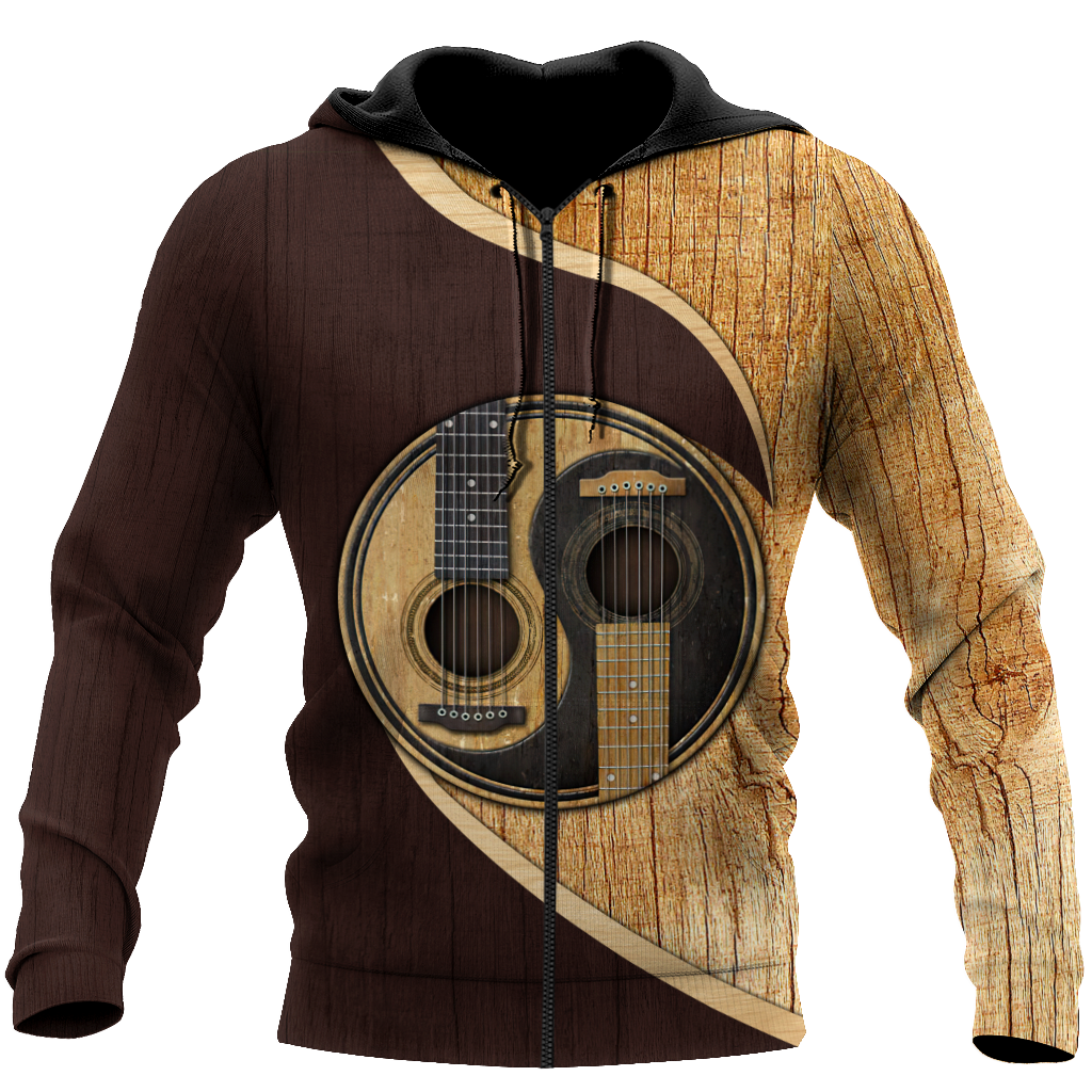 Guitar Yin And Yang Musical Instrument 3D All Over Printed Shirts For Men And Women