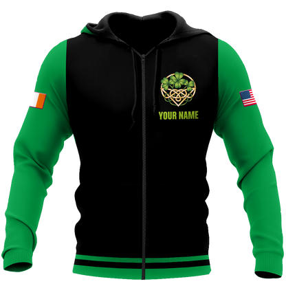 3D All Over Printed Irish  St Patrick Day  Unisex Shirts Custom Name XT