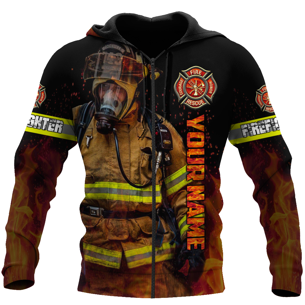 3D All Over Printed Firefighter  Unisex Shirts Custom Name XT