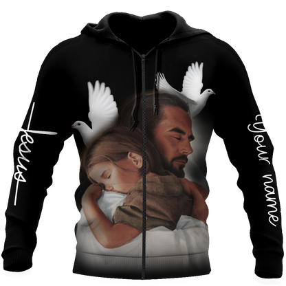 Premium Christian Jesus Personalized Name 3D All Over Printed Unisex Shirts DQB17022101