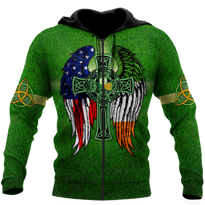 American By Birth - Irish By The Grace Of God 3D All Over Printed Unisex Shirts DQB02012101