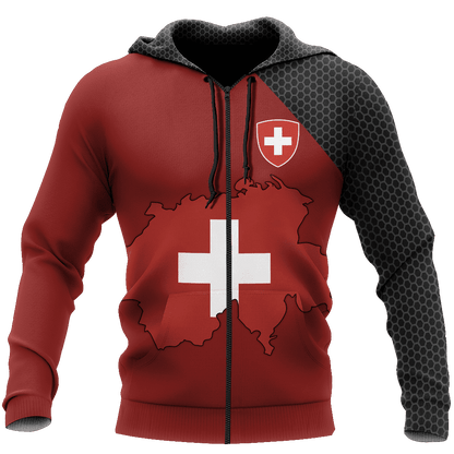 Switzerland 3D All Over Printed Unisex Shirts