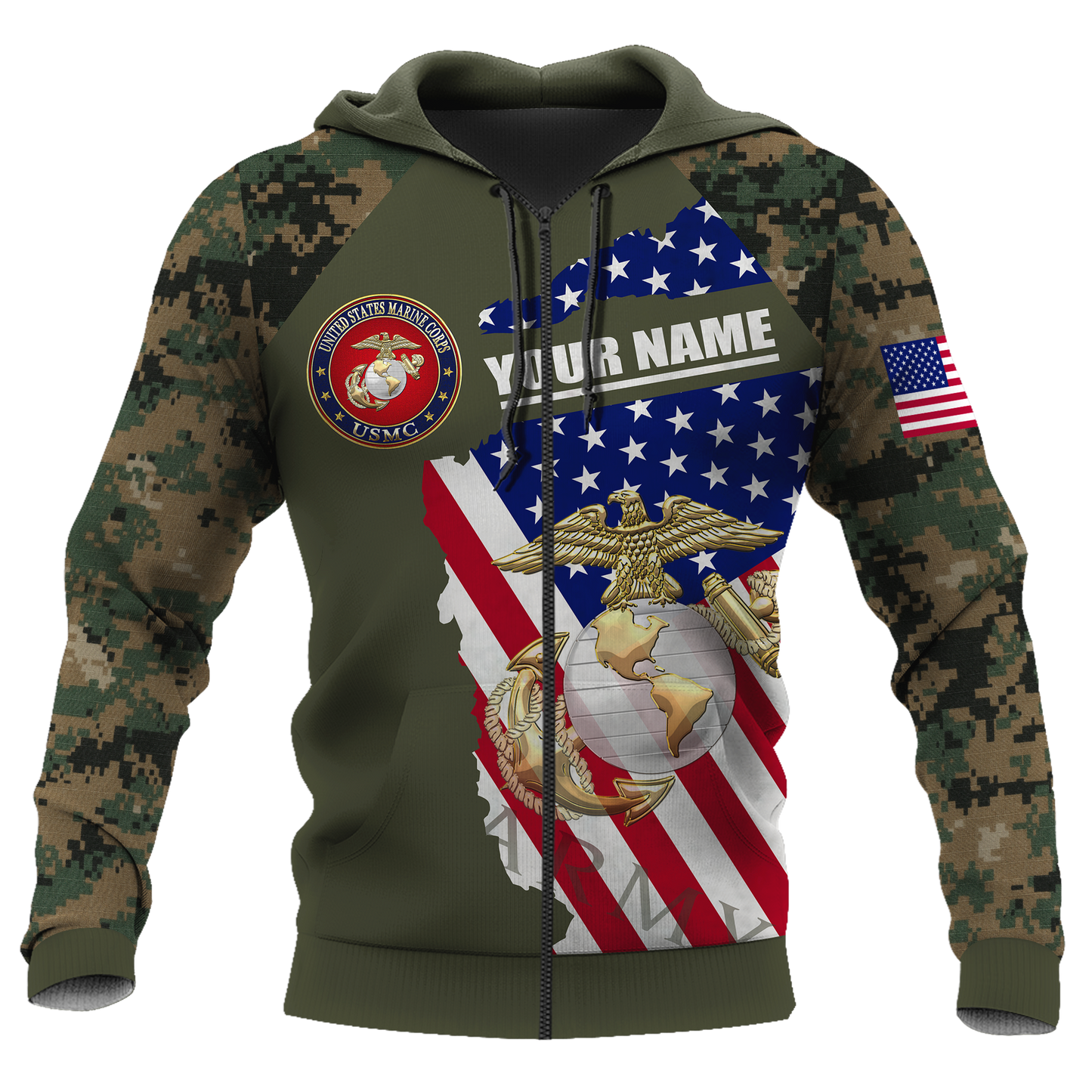 Custom name US Marine Corps Veteran Brothers in arms 3D print shirts