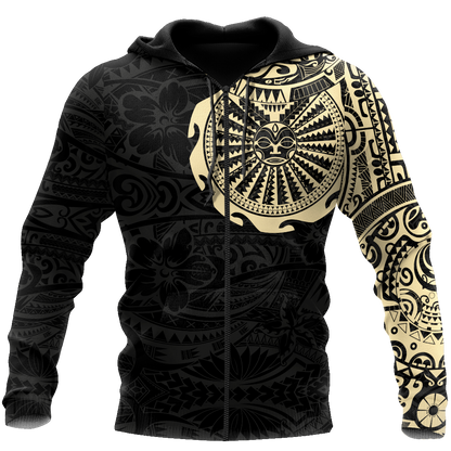 Amazing Polynesian Maori Tattoo Unisex Deluxe Hoodie ML