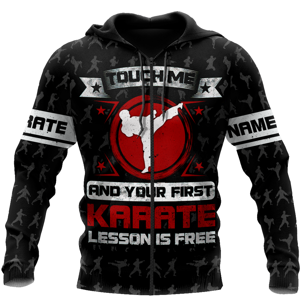 Customize Name Don't Touch Me Karate Hoodie For Men And Women TNA13032101