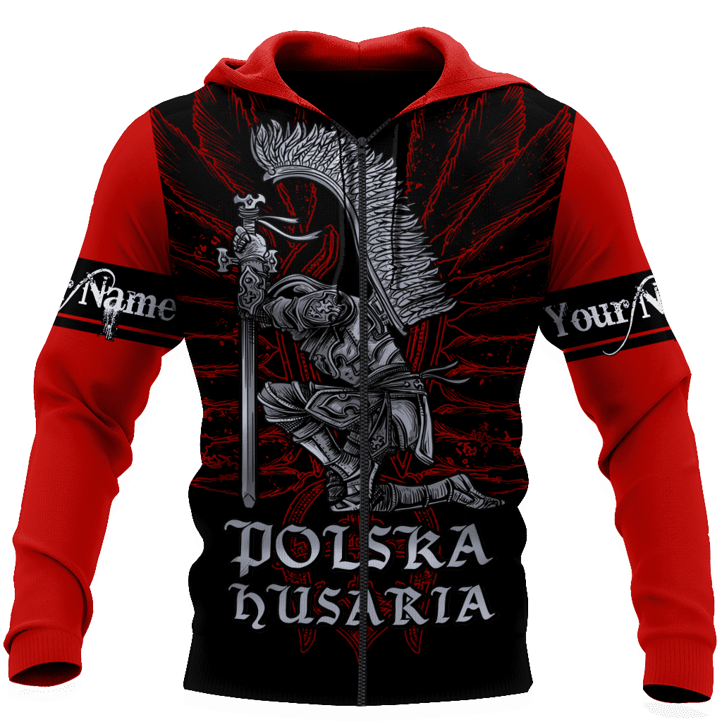 Premium Hussars Red Polska Husaria Custom name 3D Printed Shirts