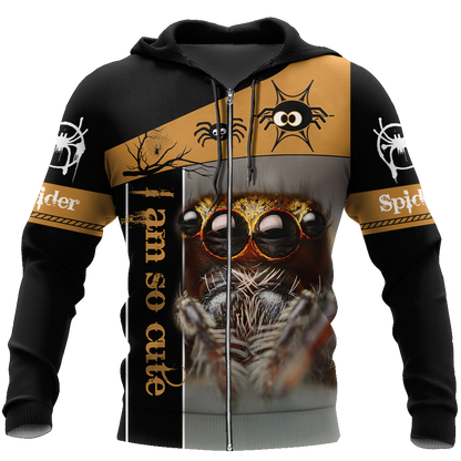 Spider Tarantula Cute 3D All Over Printed Premium Unisex Hoodie ML