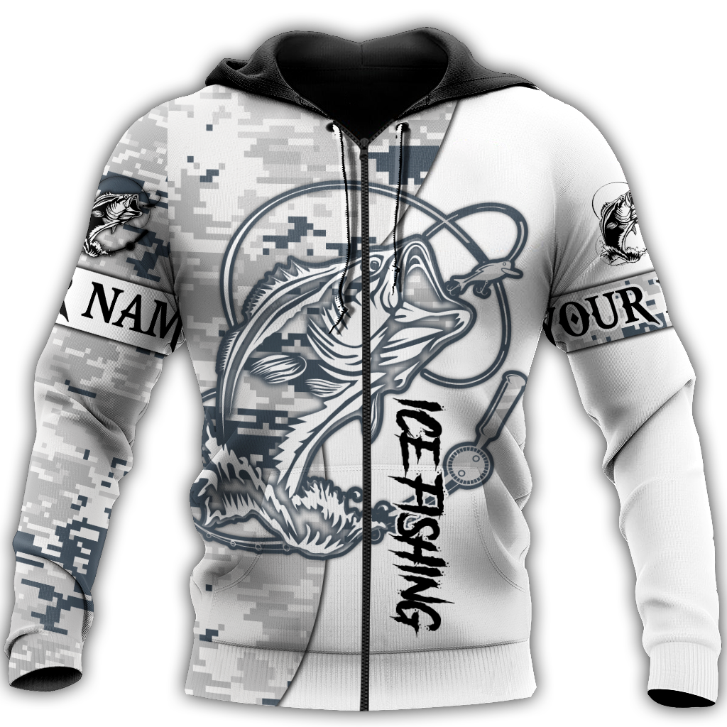 3D All Over Printed Ice Fishing  Unisex Shirts Custom Name XT  NTN01022105