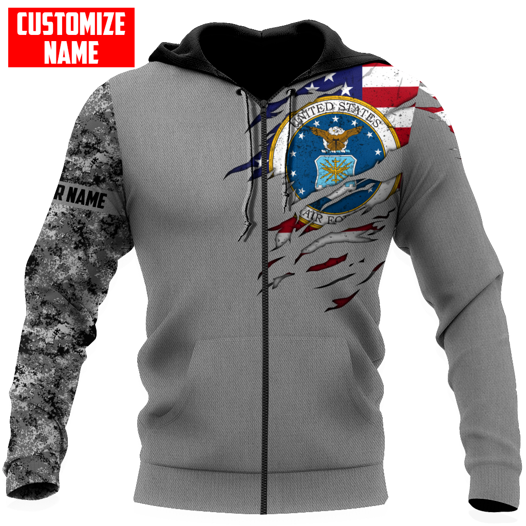 Custom name Soldier US Air Force 3d all over printed shirt hoodie MH06072108