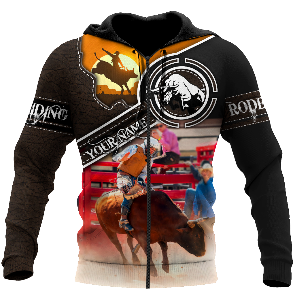Personalized Name Bull Riding 3D All Over Printed Unisex Shirts Bull Rider Ver2