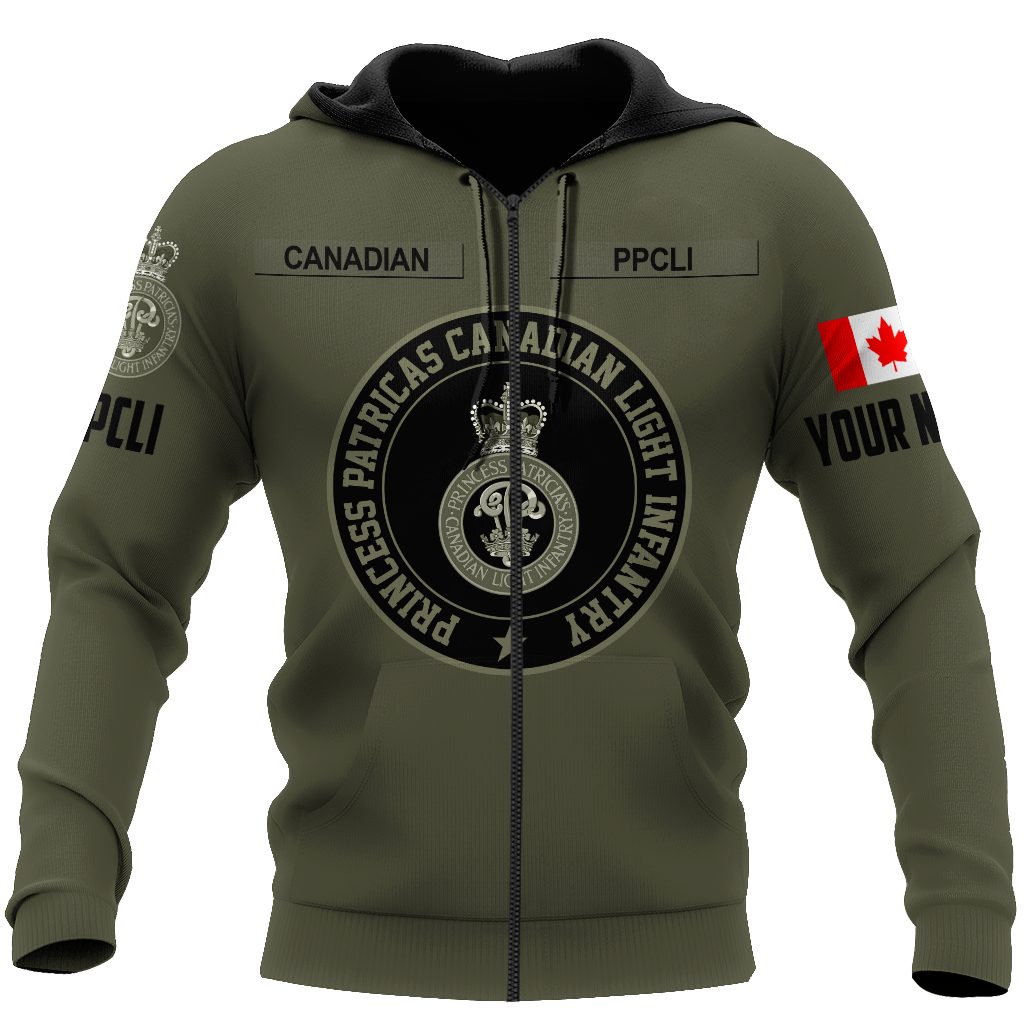 Personalized Name XT Canadian PPCLI Pullover 3D All Over Printed Shirts DA12032101