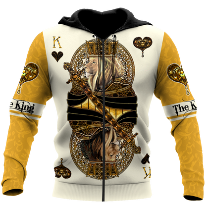 Yellow Alpha King Heart Lion  3D All Over Printed Unisex Shirts