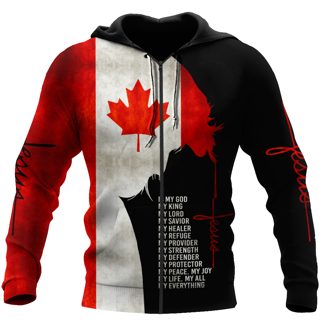 Jesus - Canada Flag 3D All Over Printed Shirts DA02032101