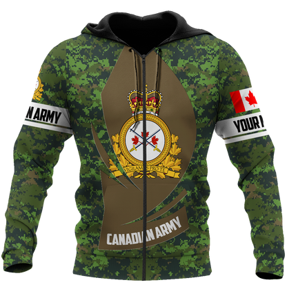 Personalized Name XT Canadian Army Pullover 3D All Over Printed Shirts DA11032106