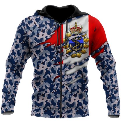 Canadian Navy Veteran 3D All Over Printed Shirts PD10032103