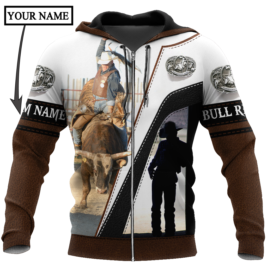 Personalized Name Bull Riding 3D All Over Printed Unisex Shirts Ride The Bull