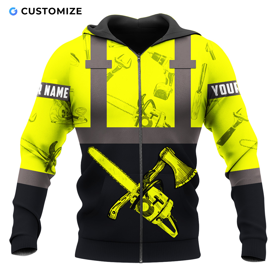 Premium Custom Name Carpenter 3D All Over Printed Unisex