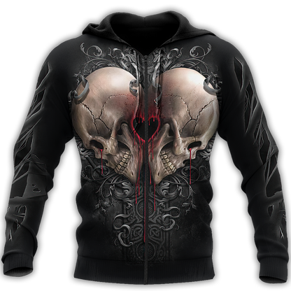 Heart Skull Hoodie For Men And Women NTN16032104