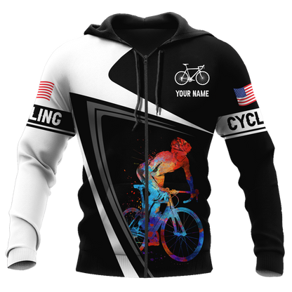 Personalized Cycling 3D All Over Printed Hoodie