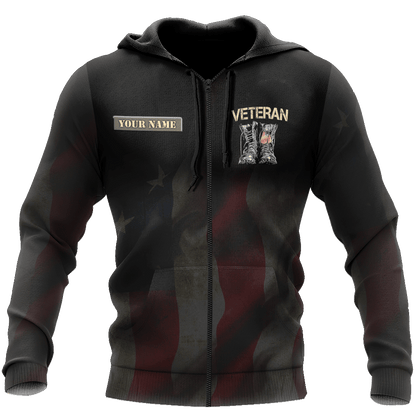 Custom Name US Veteran 3D All Over Printed Unisex Shirts