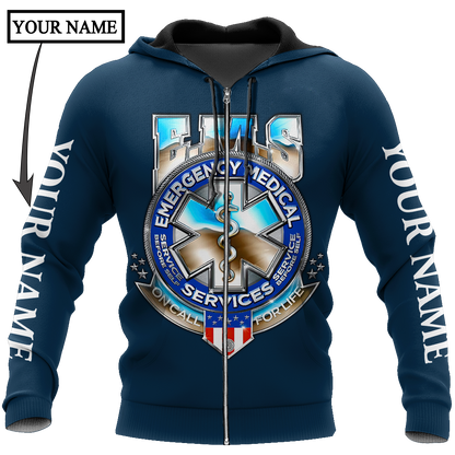 Premium EMS Personalized Name 3D All Over Printed Unisex Shirts