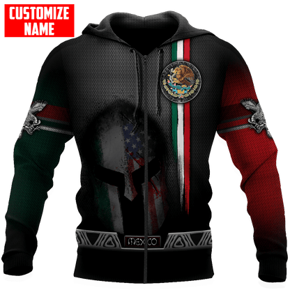Customized Name Mexico 3D All Over Printed Unisex Shirts