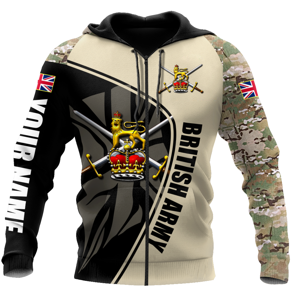 Custom name British Army UK Veteran 3D print shirts