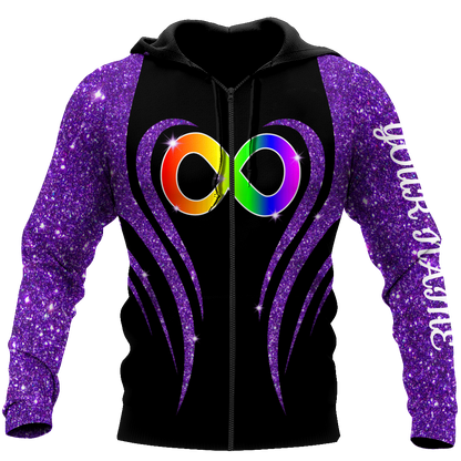 3D All Over Printed Autism Unisex Shirts Custom Name  XT