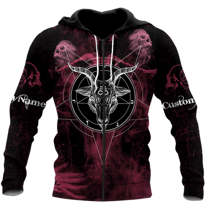 3D All Over Printed  Satanic Unisex Shirts Custom Name XT PD02022101