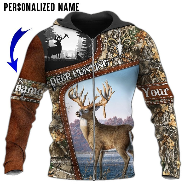 Premium Personalized Name Hunting 3D All Over Printed Unisex Shirts