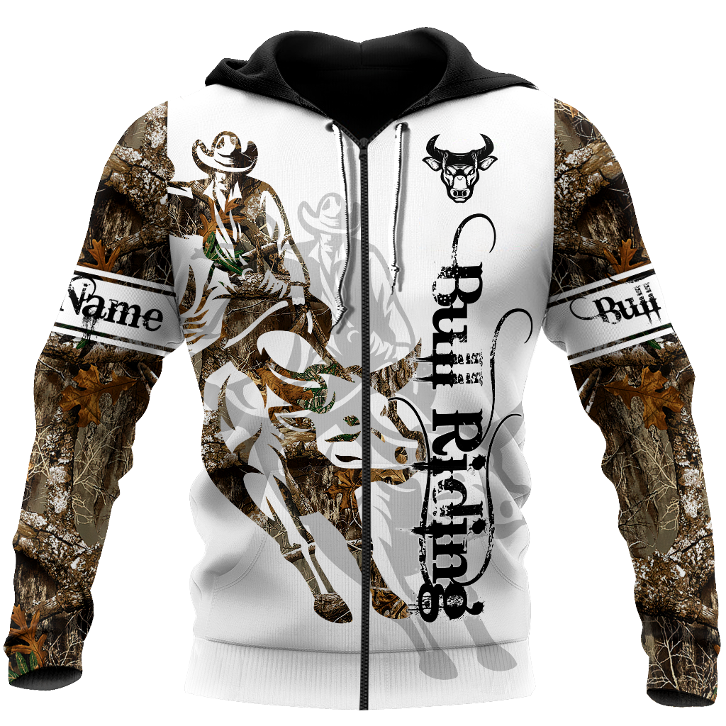 Personalized Name Bull Riding 3D All Over Printed Unisex Shirts Tattoo