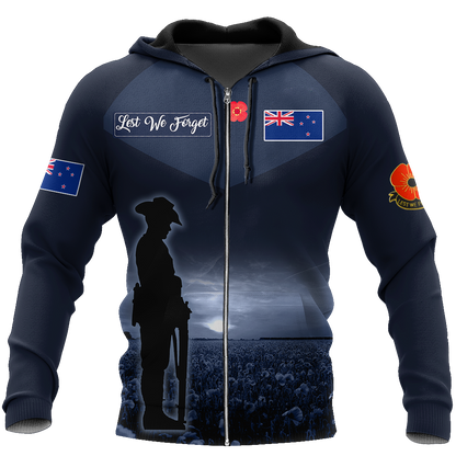 Premium Lest We Forget New Zealand Veteran 3D All Over Printed