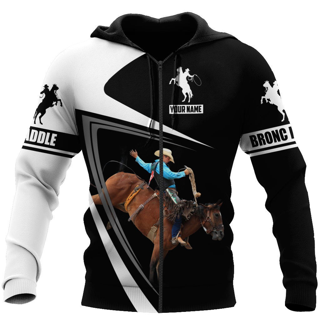 Personalized Name Rodeo 3D All Over Printed Unisex Shirts Bronc Riding Ver 3