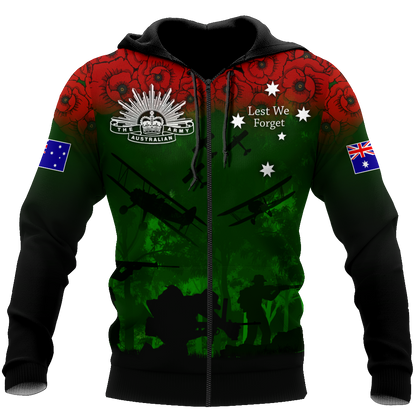 Premium Unisex Hoodie Remember Anzac Day ML PD25022101