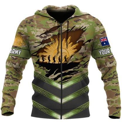 Premium Personalized Australian Army 3D Printed Unisex Shirts TN