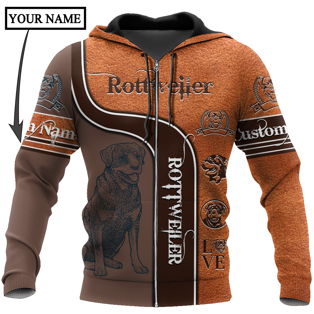 Rottweiler 3D hoodie shirt for men and women custom name ver3