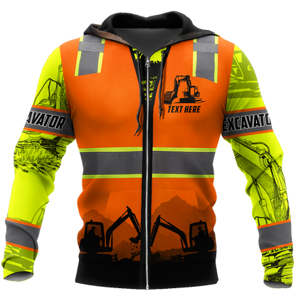 Personalized Excavator 3D All Over Printed Unisex Shirts