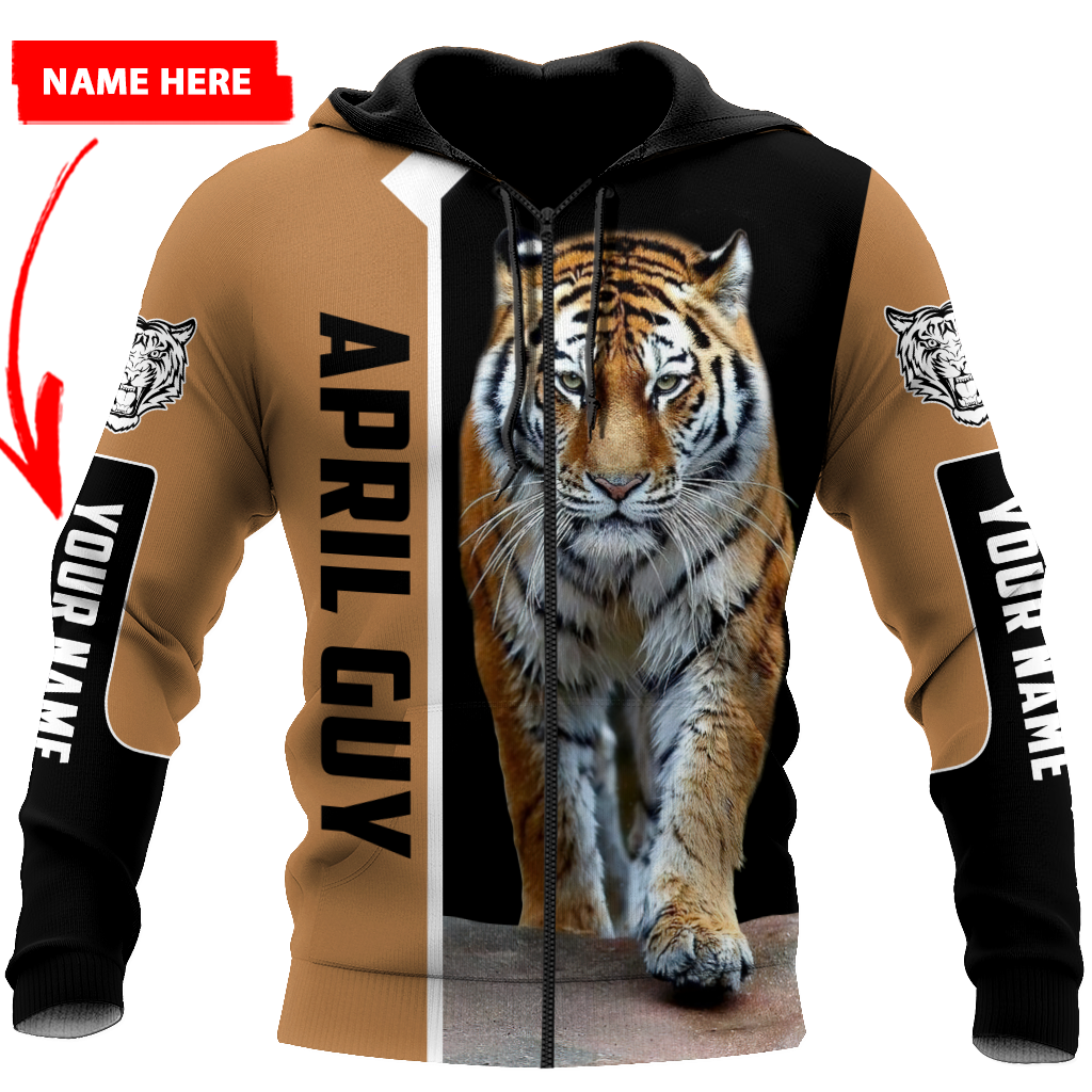 Customize Name April Tiger Hoodie For Men And Women PD17042101