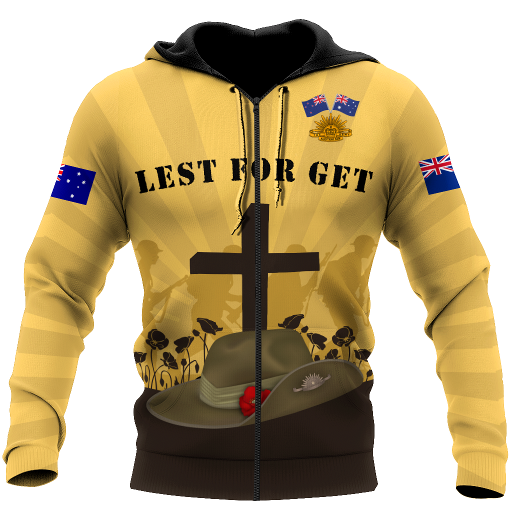 Lest We Forget Anzac Day 3D Printed Unisex Shirts